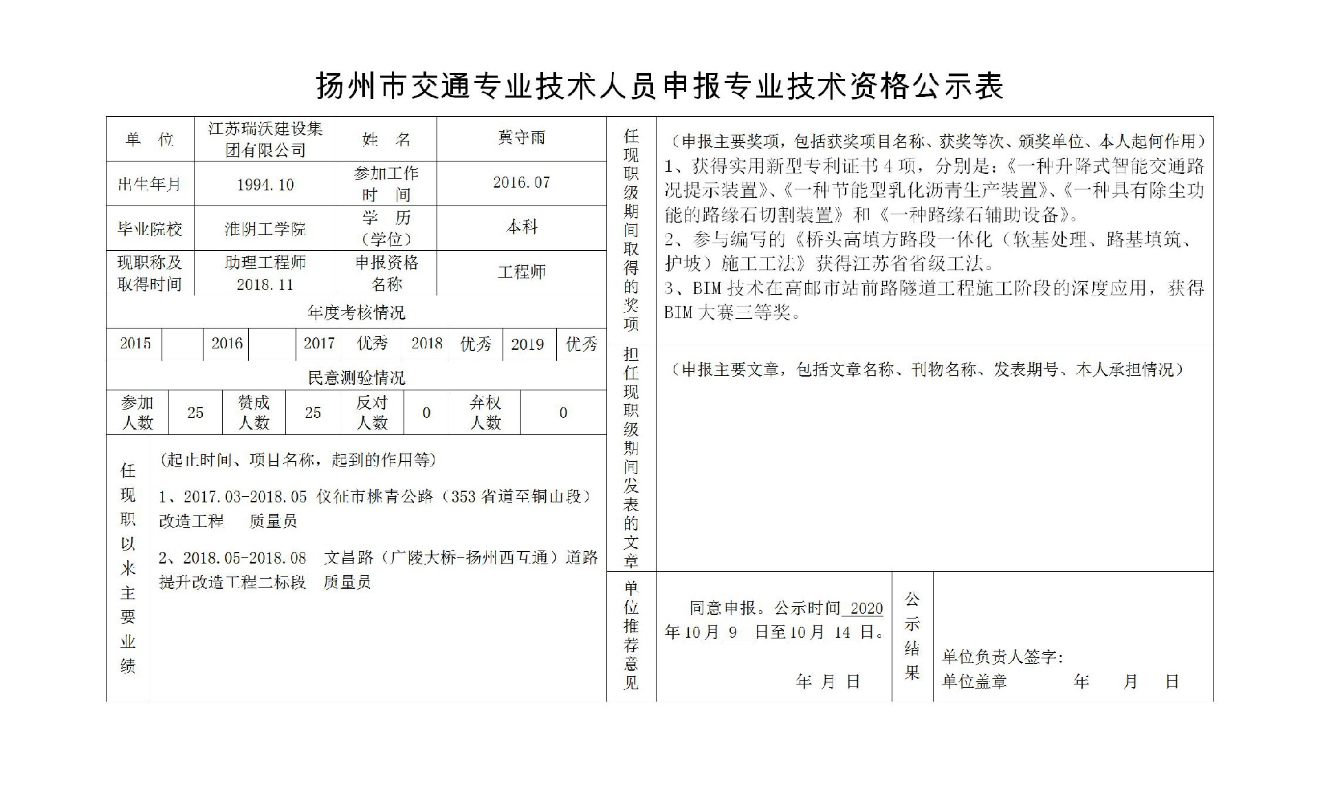 冀守雨-扬州市交通专业技术人员申报专业技术资格公示表.jpg